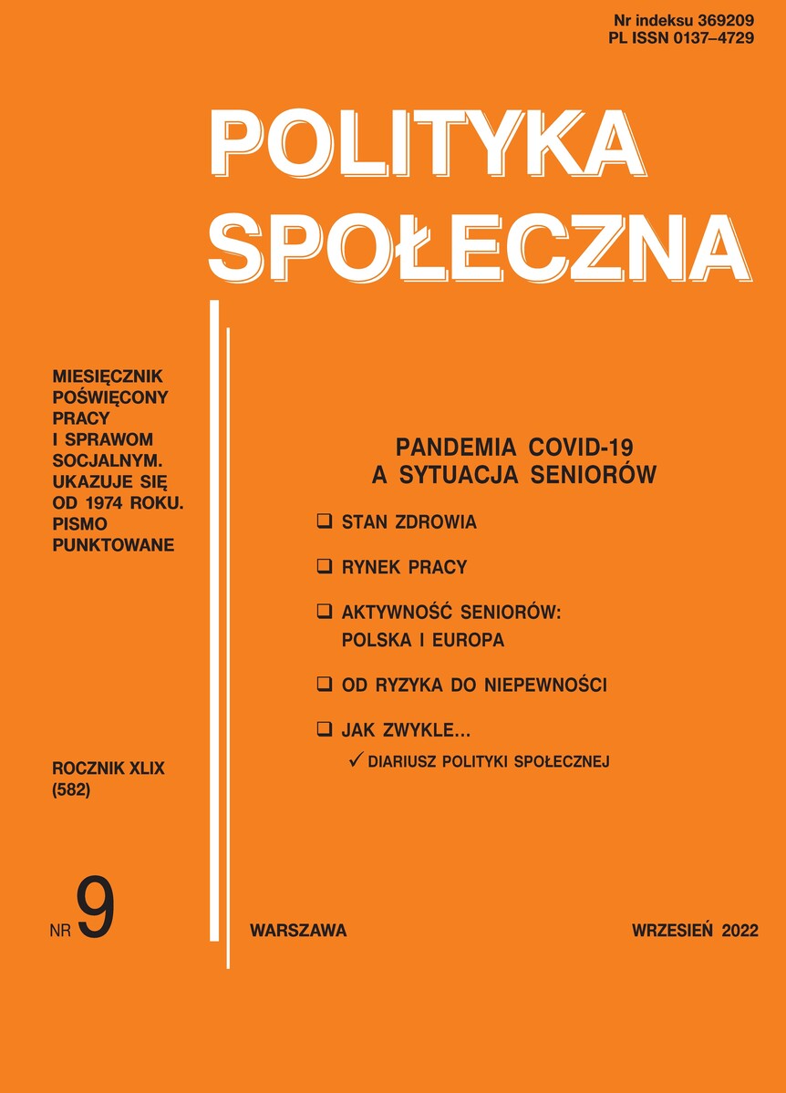 You are currently viewing Polityka Społeczna – Pandemia COVID-19 a sytuacja seniorów